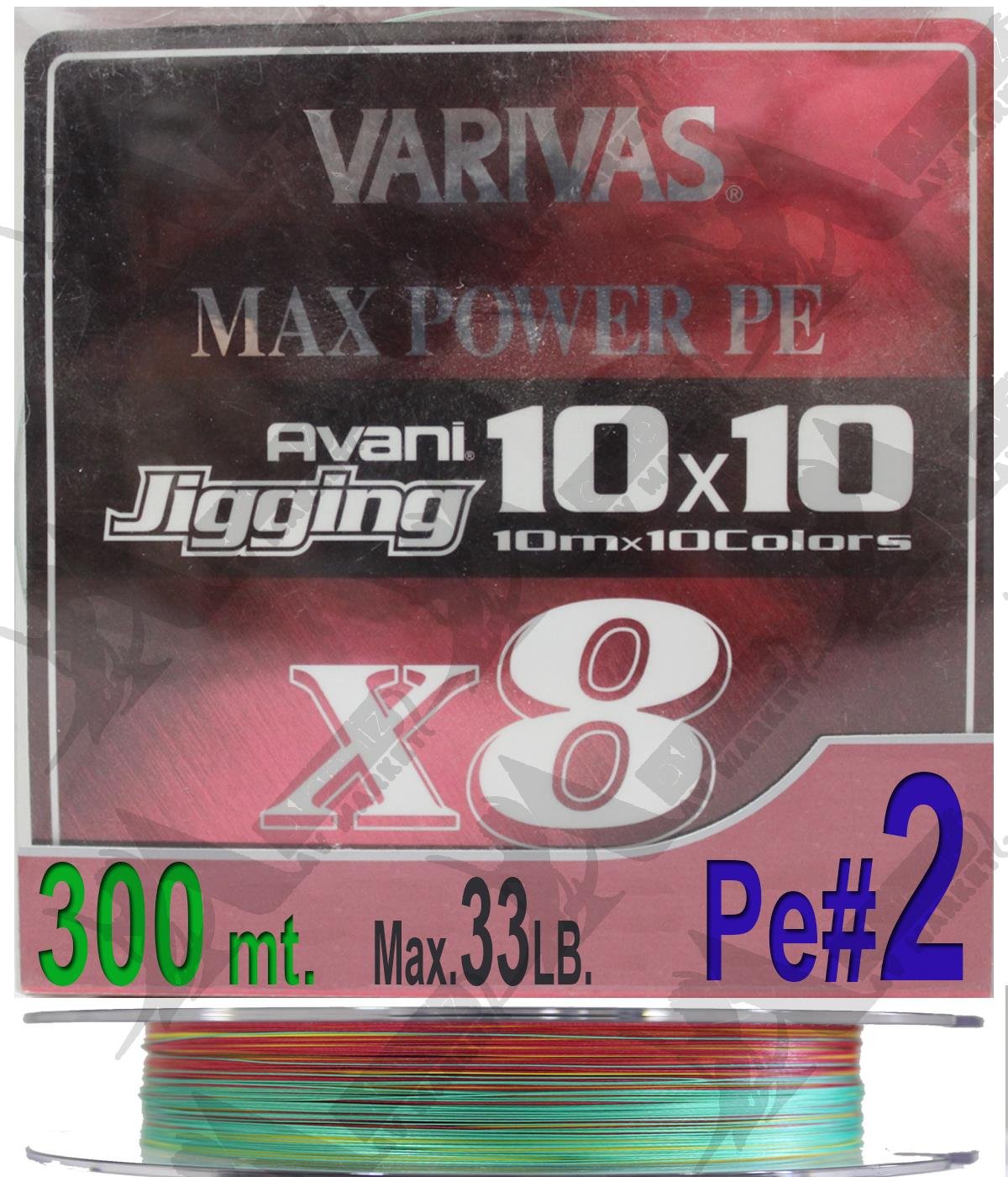 Varivas Avani Jigging 10x10 Max Power X8 PE#2 0.235mm 33Lb 300Mt Multicolor İp MisinaVARİVAS