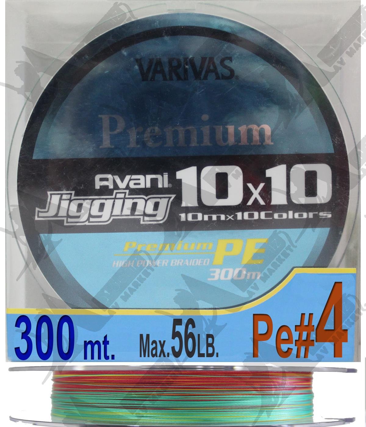 Varivas Avani Jigging 10x10 Premium X8 PE#4 0.33mm 56Lb 300Mt Multicolor İp MisinaVARİVAS