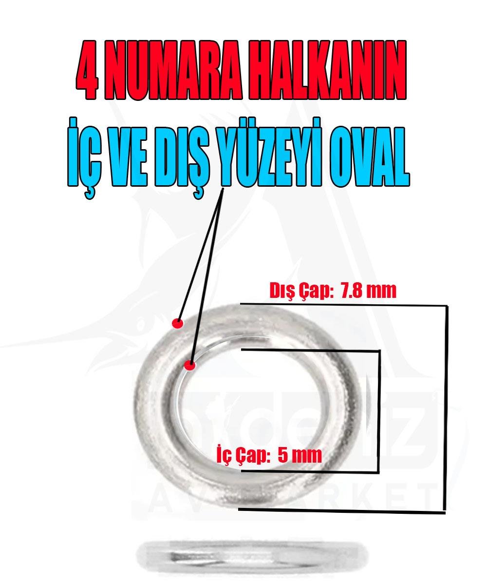 XESTA Hard Solid Ring (Kapalı Halka) 300 lb-136 Kg (7 Adet) Size:4XESTA