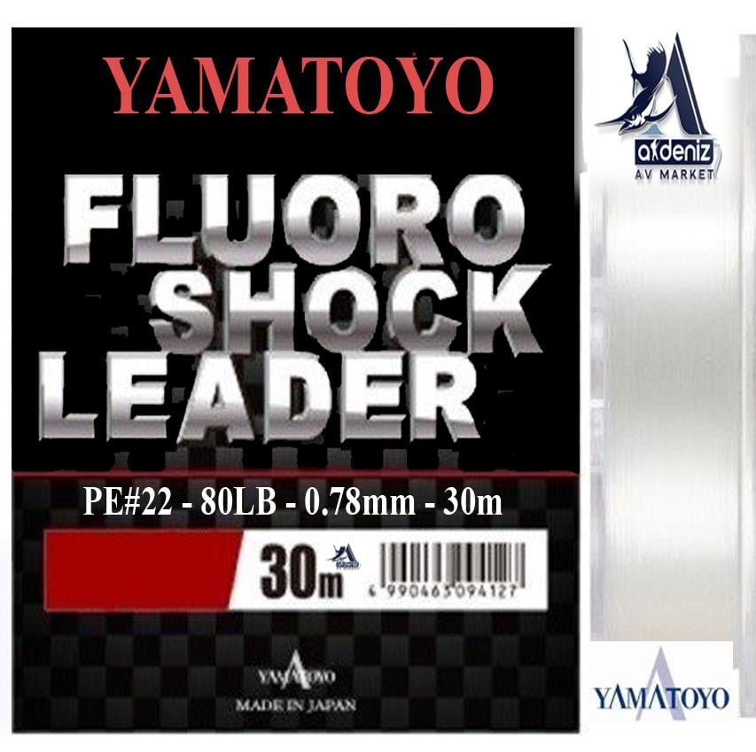 YAMATOYO FLUORO SHOCK LEADER 80Lb 0,78 mm Pe#22 30mYAMATOYO
