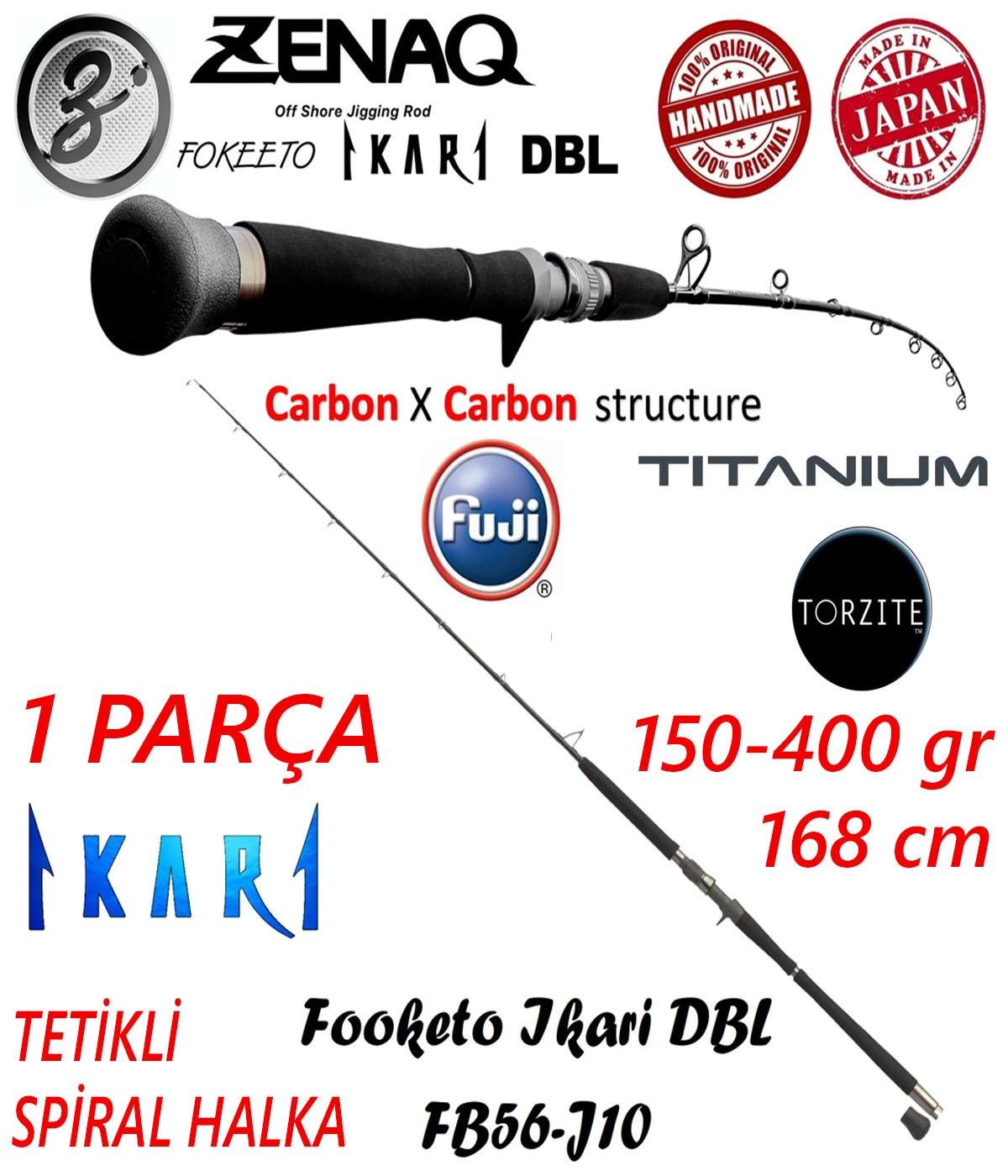 ZENAQ Fokeeto FB56-J10 İkari 150-400 gr 168 cm (Tetikli) Jig ve Canlı Yem KamışıZENAQ
