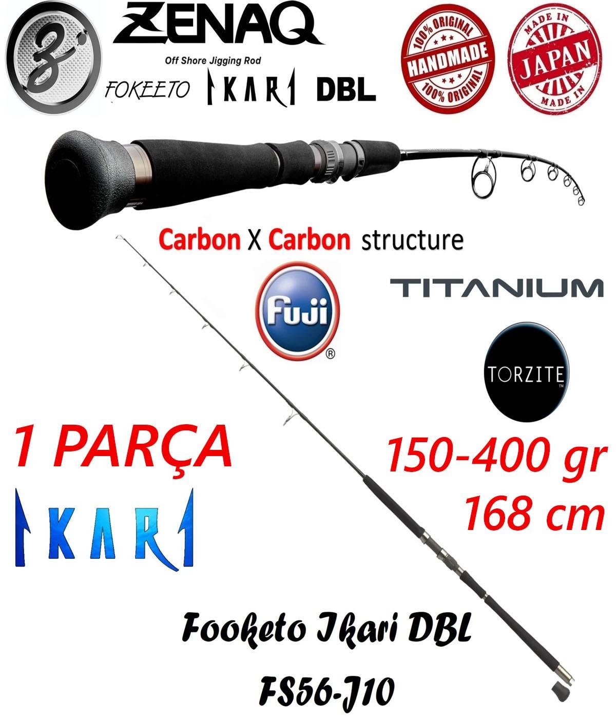 ZENAQ Fokeeto FS56-J10 İkari 168 cm 150-400 gr (Tetiksiz) Jig ve Canlı Yem KamışıZENAQ