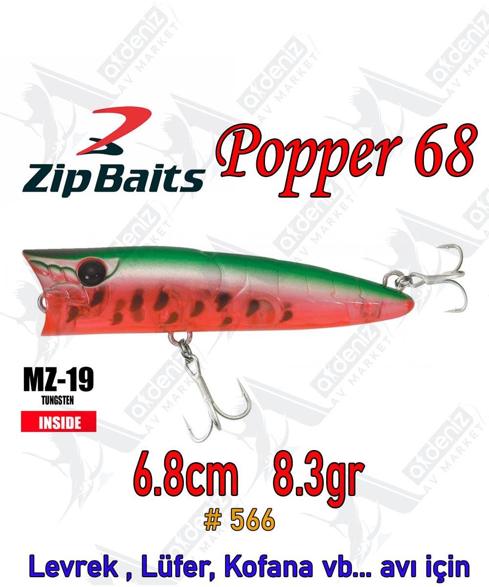 Zipbaits Popper 68mm 8.3gr Su Üstü Poping Maket Balık Color:566ZİPBAİTS