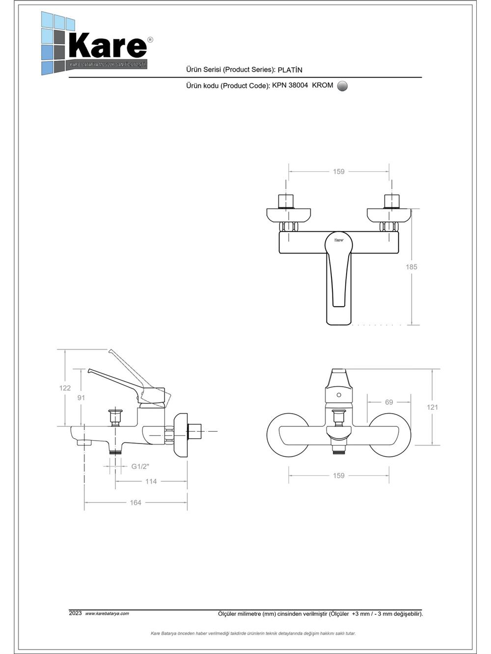 Platin Mix Banyo Bataryası