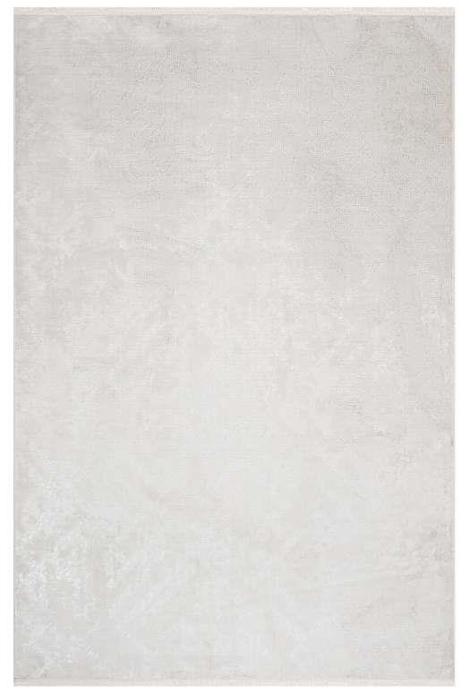 Cotton 1076 %100 Pamuksu Tuşeli Polyester İplikten Geometrik Desenli Krem Renk Geçişli Modern Yolluk Halı