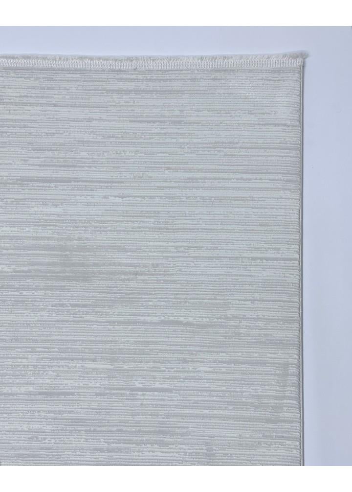 Nova 1123 Minimalist Kendinden Çizgi Desenli Krem Renk Kesme Yolluk Koridor Halısı