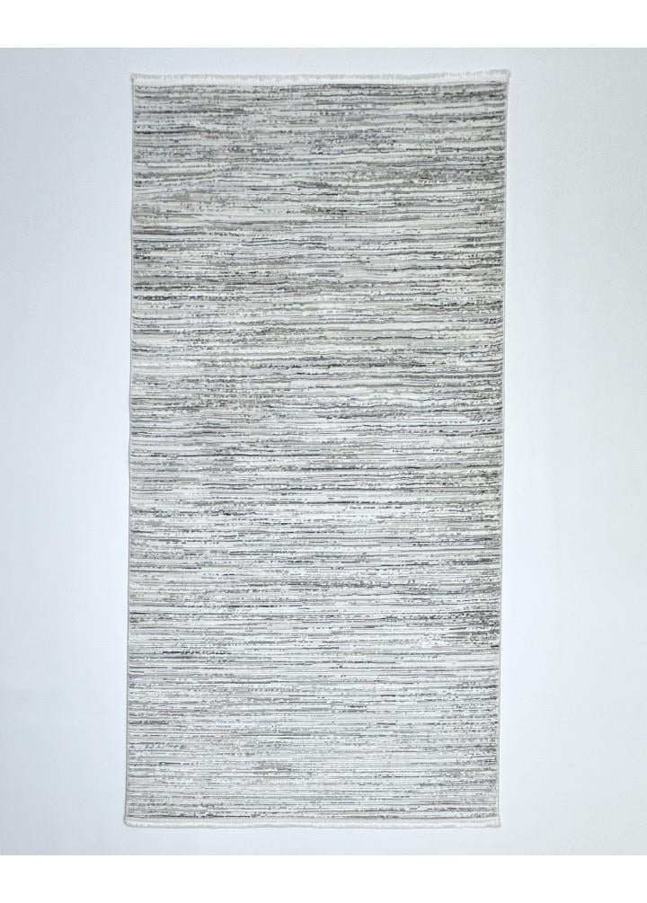 Nova 1123 Minimalist Kendinden Çizgi Desenli Mavi Renk Geçişli Kesme Yolluk Koridor Halısı