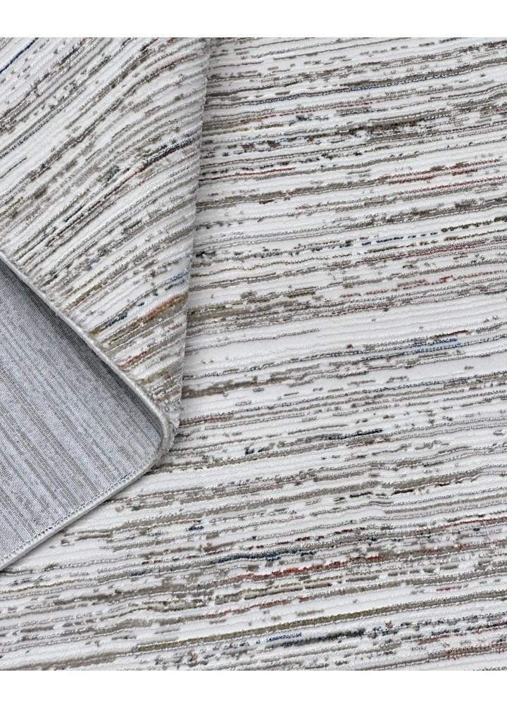 Nova 1123 Minimalist Kendinden Çizgi Desenli Multi Renk Geçişli Kesme Yolluk Koridor Halısı