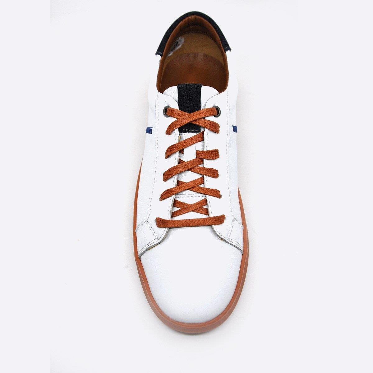 Fosco Hakiki Deri Beyaz Sneaker Spor Erkek Ayakkabı 9882 105