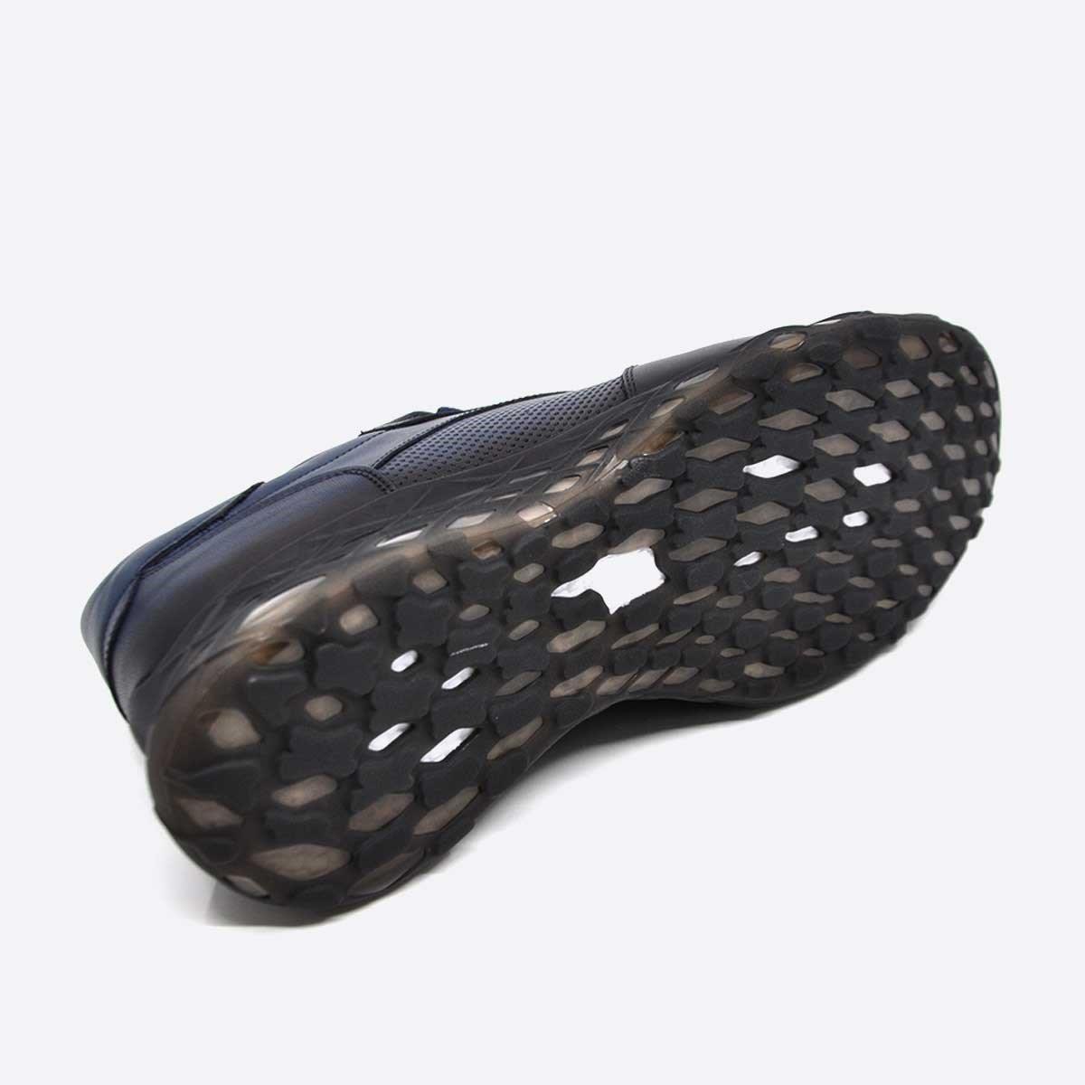 Fosco Hakiki Deri Lacivert Sneaker Erkek Ayakkabı 9829 102