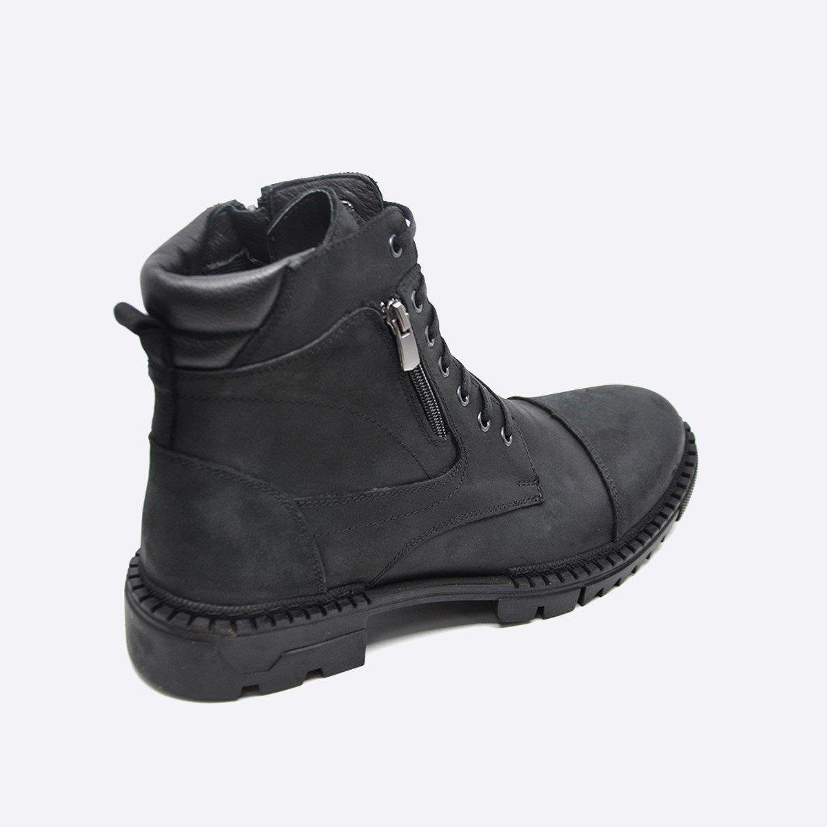 Fosco Hakiki Deri Siyah Kışlık Erkek Bot 549700 01