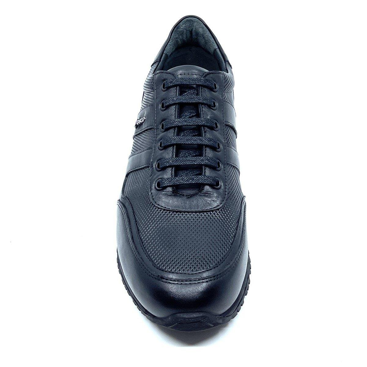 Fosco Hakiki Deri Siyah Kışlık Sneaker Erkek Ayakkabı 2513 46