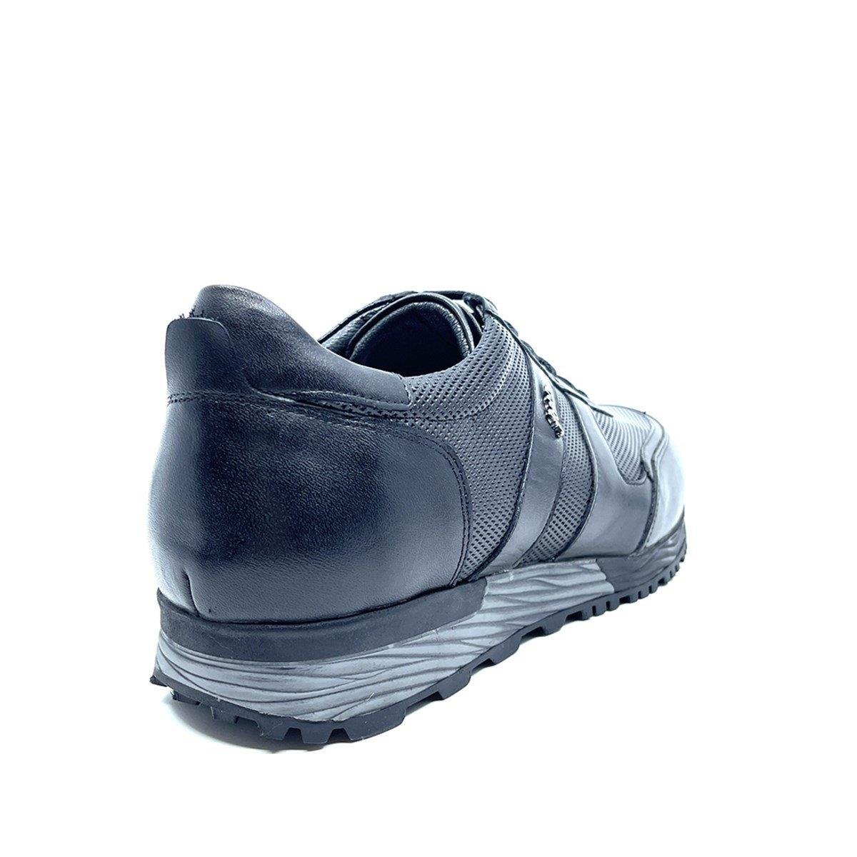 Fosco Hakiki Deri Siyah Kışlık Sneaker Erkek Ayakkabı 2513 46