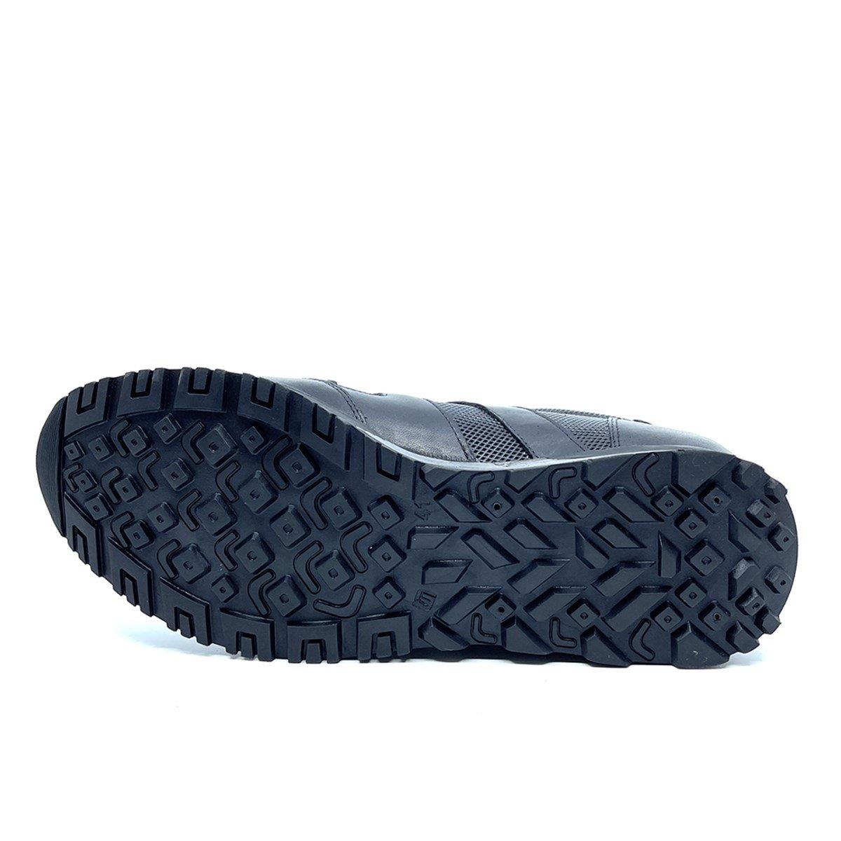 Fosco Hakiki Deri Siyah Kışlık Sneaker Erkek Ayakkabı 2513 46