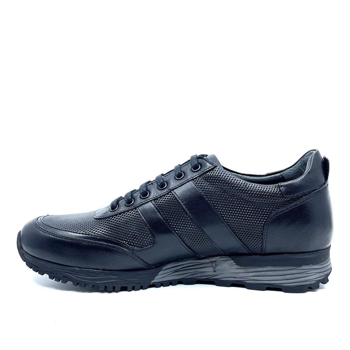 Fosco Hakiki Deri Siyah Kışlık Sneaker Erkek Ayakkabı 2513 46