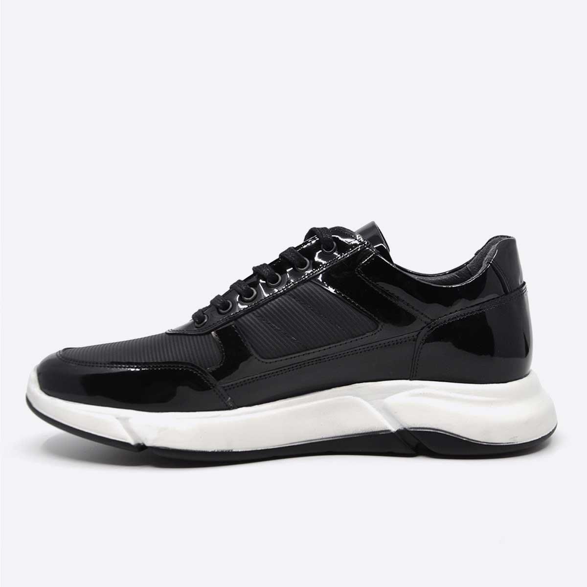 Fosco Hakiki Deri Siyah Sneaker Erkek Ayakkabı 2880 430 710