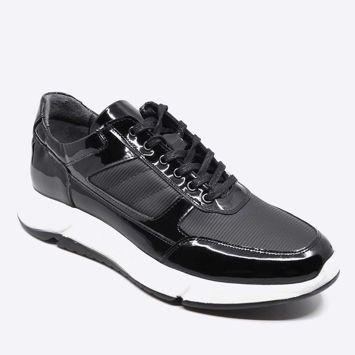 Fosco Hakiki Deri Siyah Sneaker Erkek Ayakkabı 2880 430 710