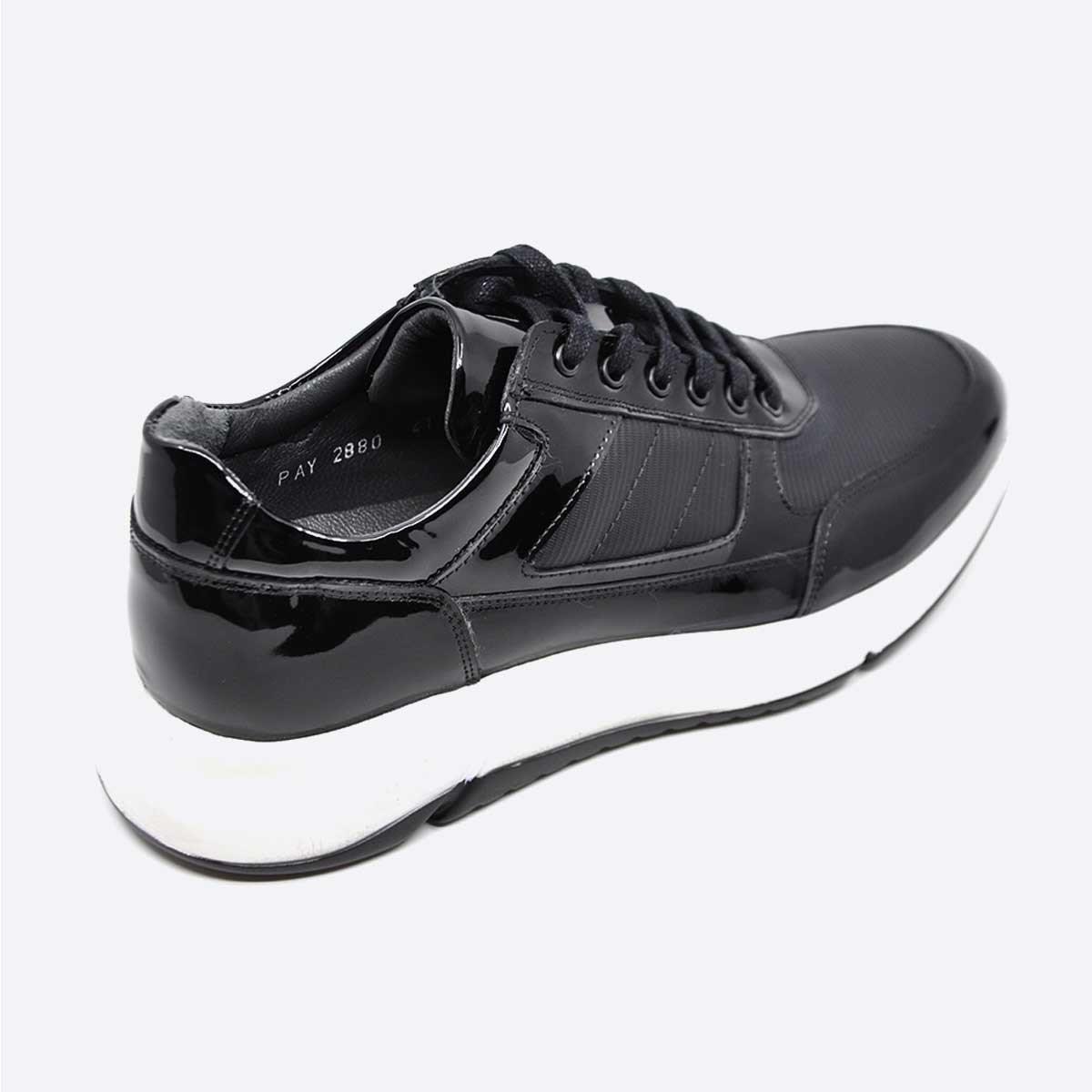Fosco Hakiki Deri Siyah Sneaker Erkek Ayakkabı 2880 430 710