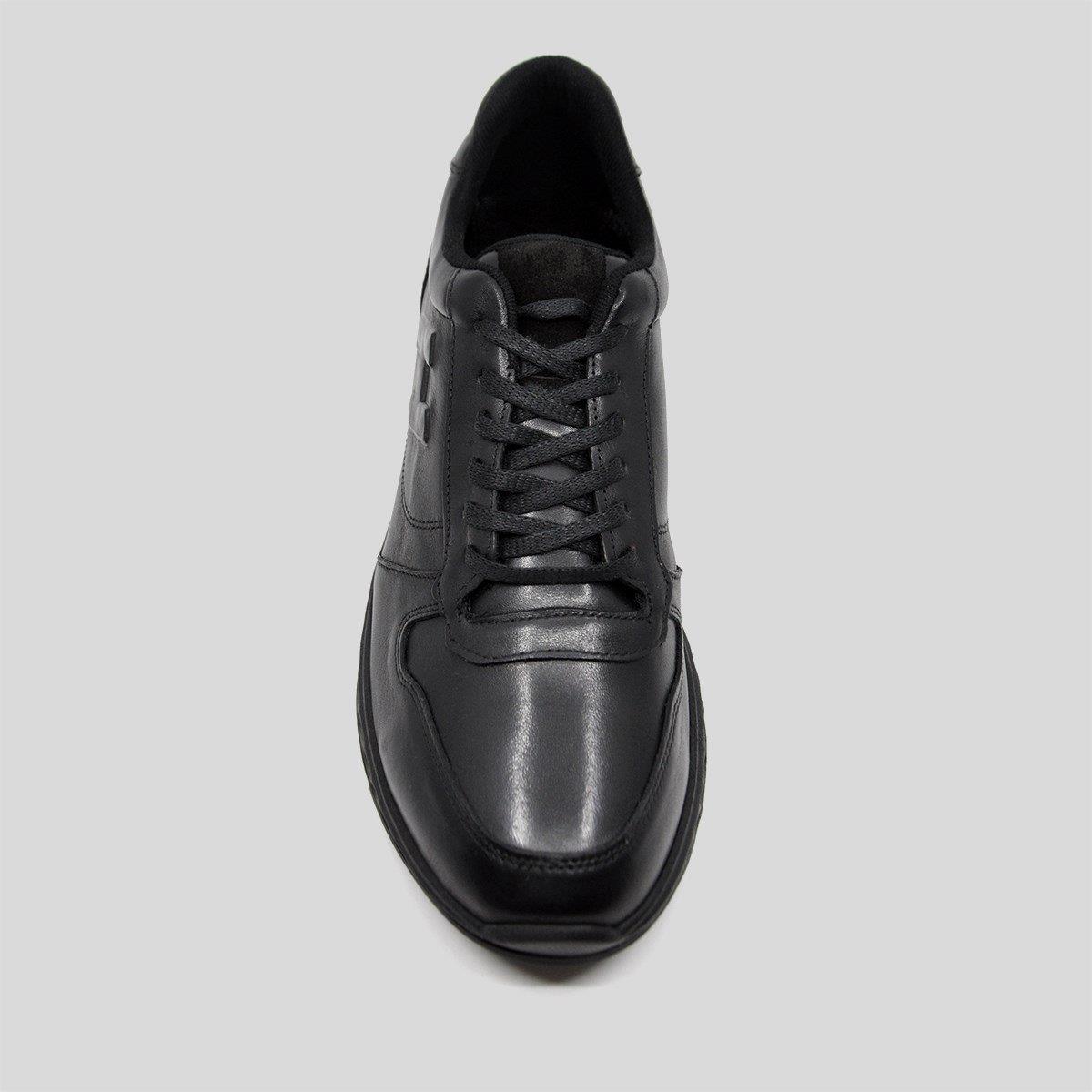 Fosco Hakiki Deri Siyah Sneaker Kışlık Ayakkabı 9786 100