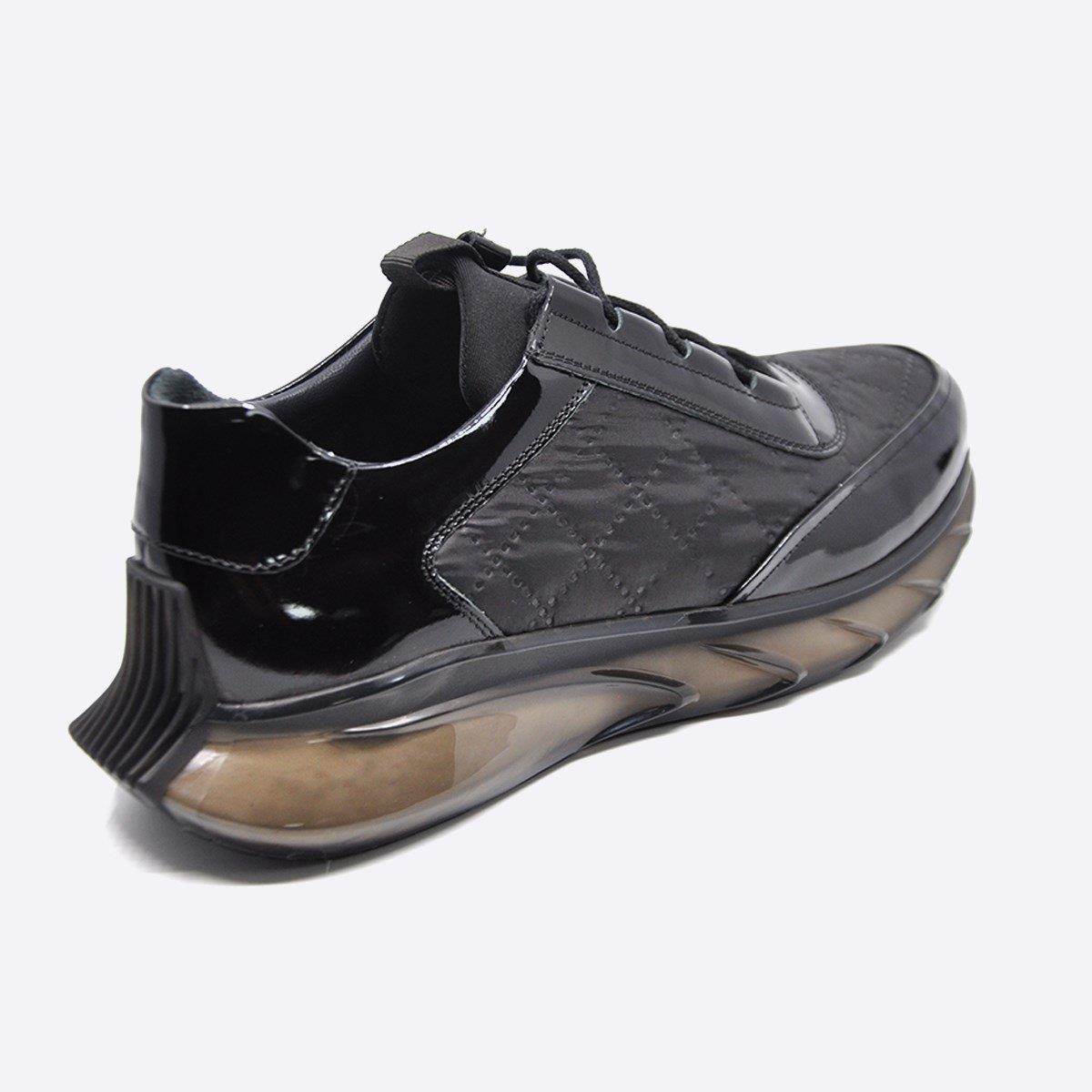 Fosco Hakiki Deri Sneaker Erkek Ayakkabı Siyah 9871 100