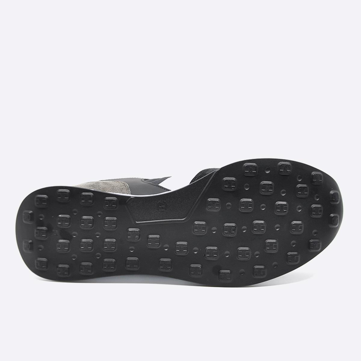 Fosco Hakiki Deri Sneaker Erkek Ayakkabı Siyah 9900
