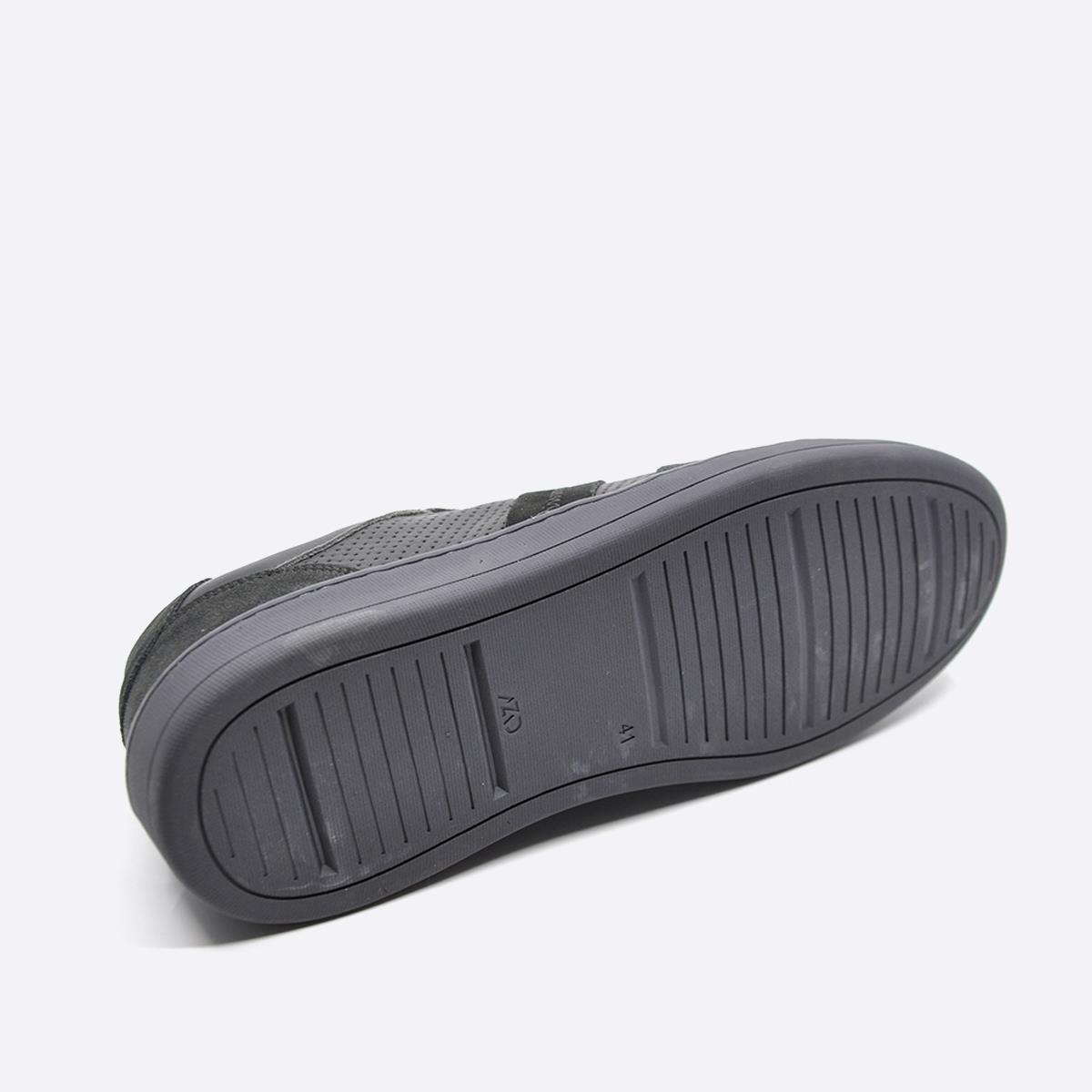 Fosco Hakiki Deri Sneaker Erkek Ayakkabı Gri 9870