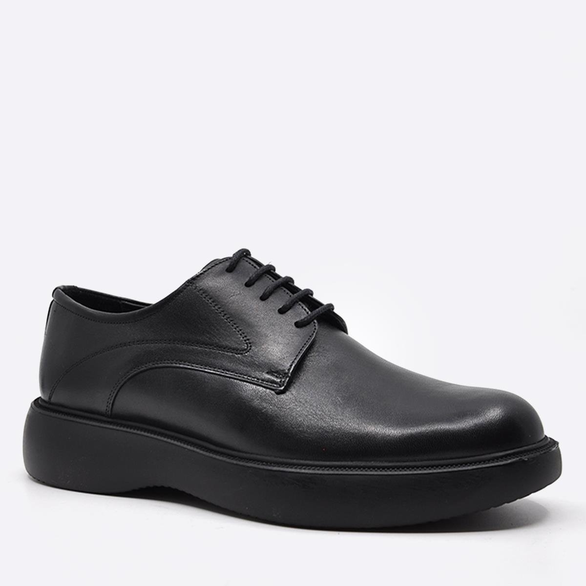 Fosco Hakiki Deri Sneaker Erkek Ayakkabı Siyah 9966