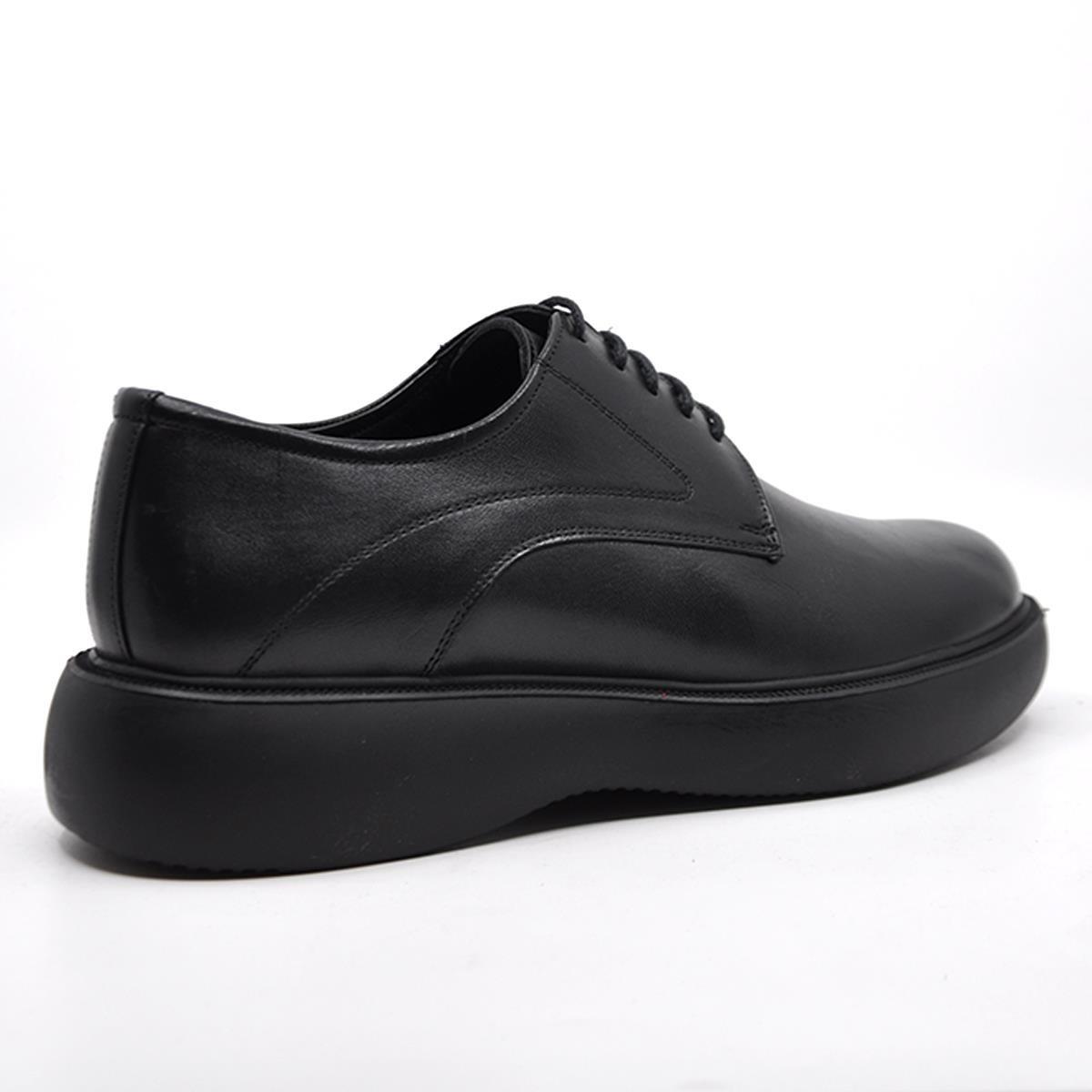 Fosco Hakiki Deri Sneaker Erkek Ayakkabı Siyah 9966