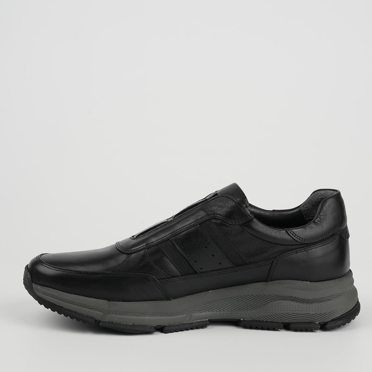 Fosco Hakiki Deri Sneaker Erkek Ayakkabı Siyah 3162 306