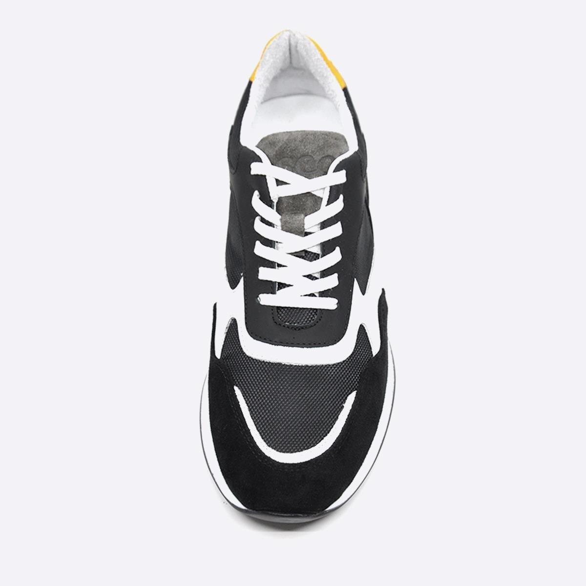 Fosco Hakiki Deri Sneaker Erkek Ayakkabı Siyah 9900