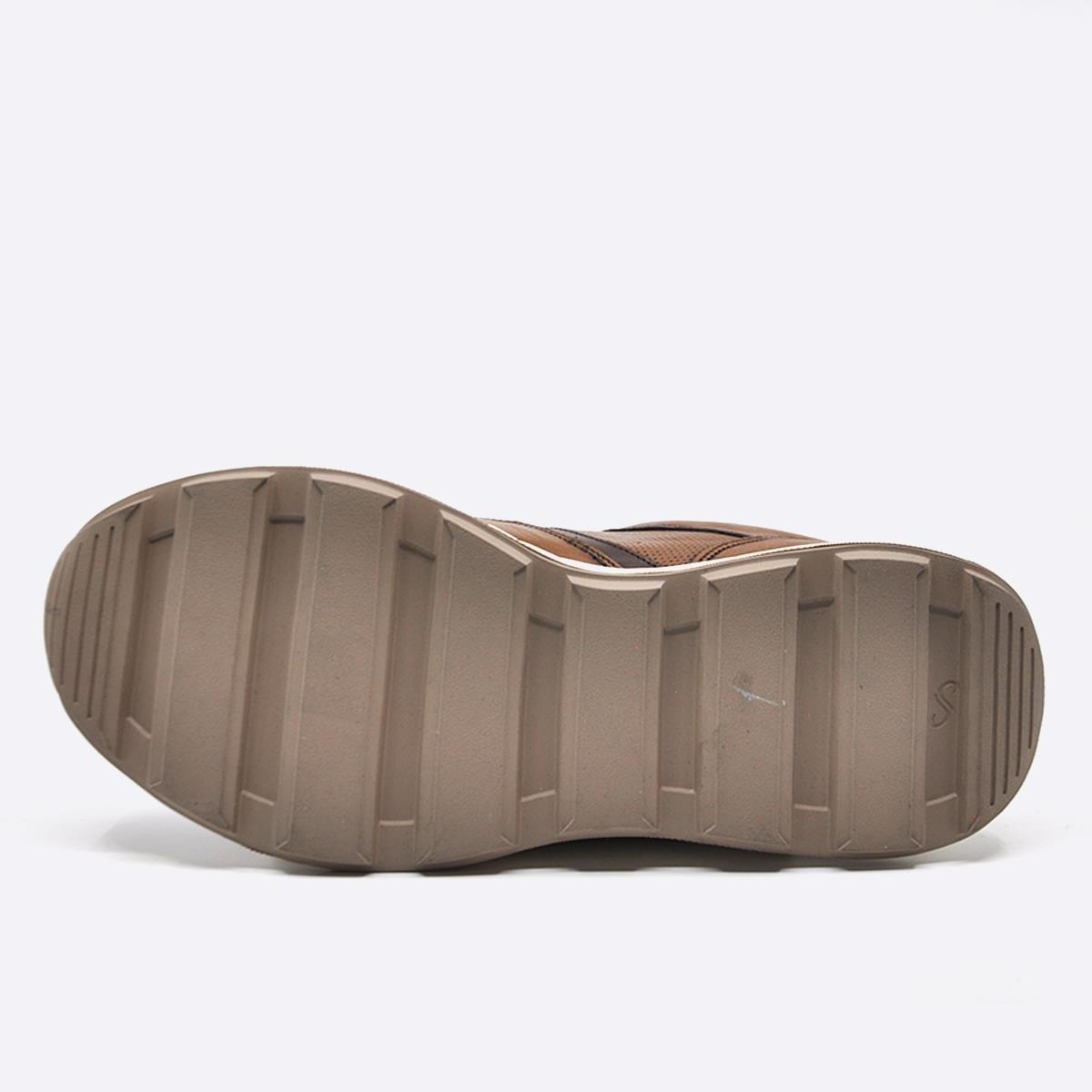 Fosco Hakiki Deri Sneaker Erkek Ayakkabı Taba 3217 686 42
