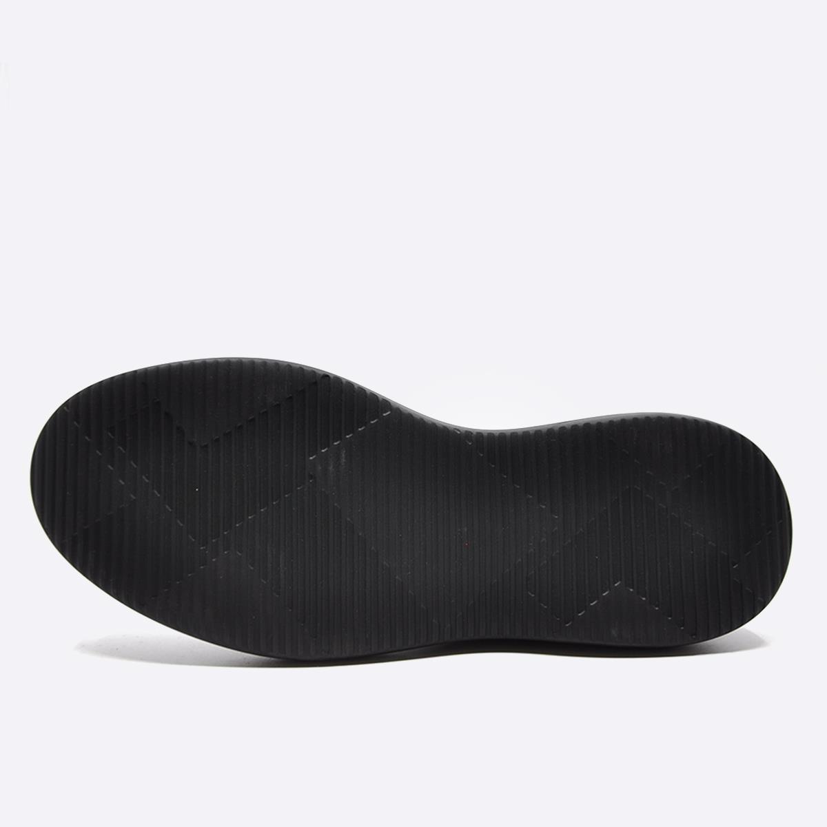Fosco Hakiki Deri Sneaker Erkek Ayakkabı Siyah 9966