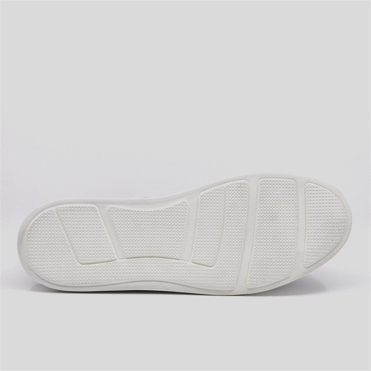 Fosco Hakiki Deri Sneaker Spor Erkek Ayakkabı Siyah 9757