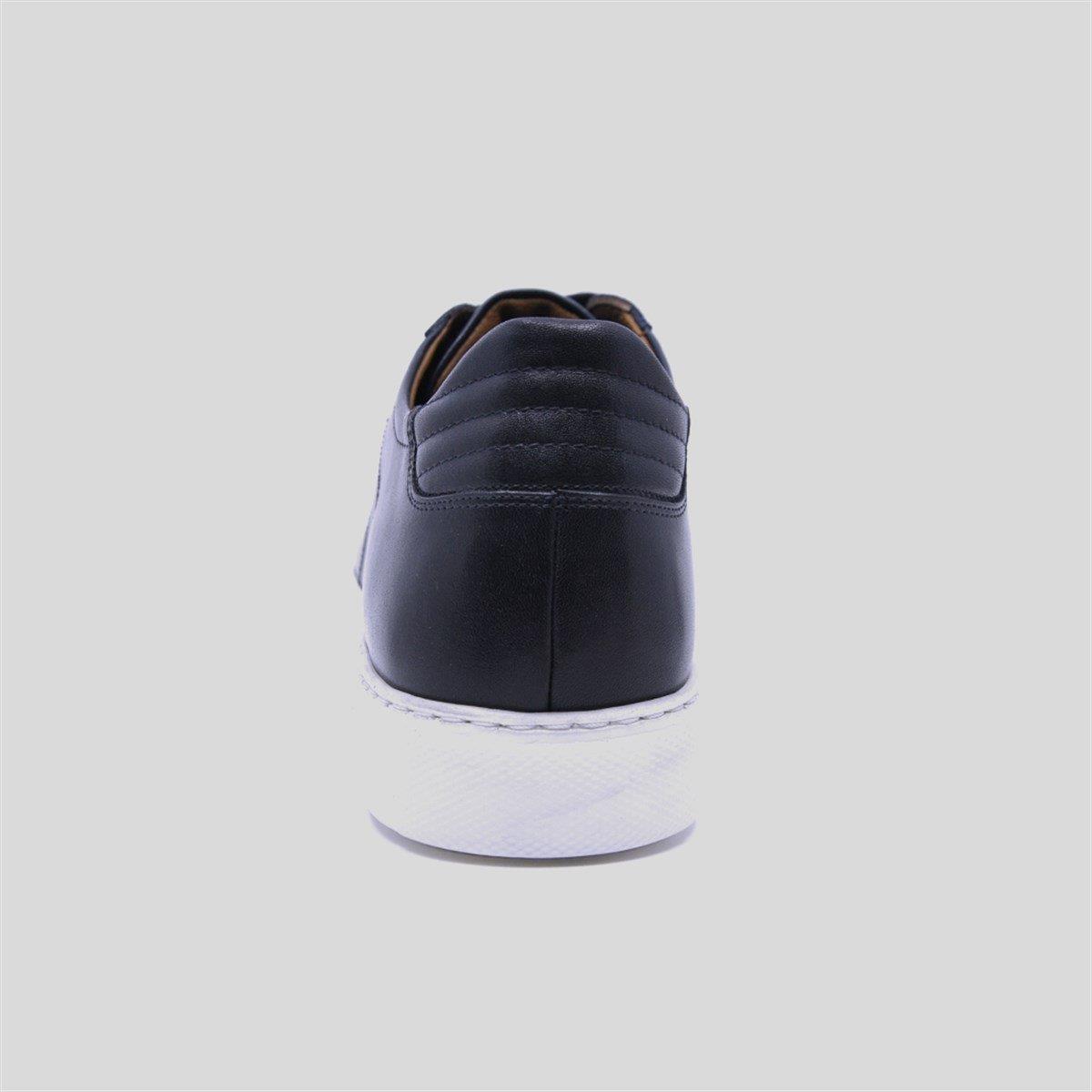 Fosco Hakiki Deri Sneaker Spor Erkek Ayakkabı Lacivert 9757
