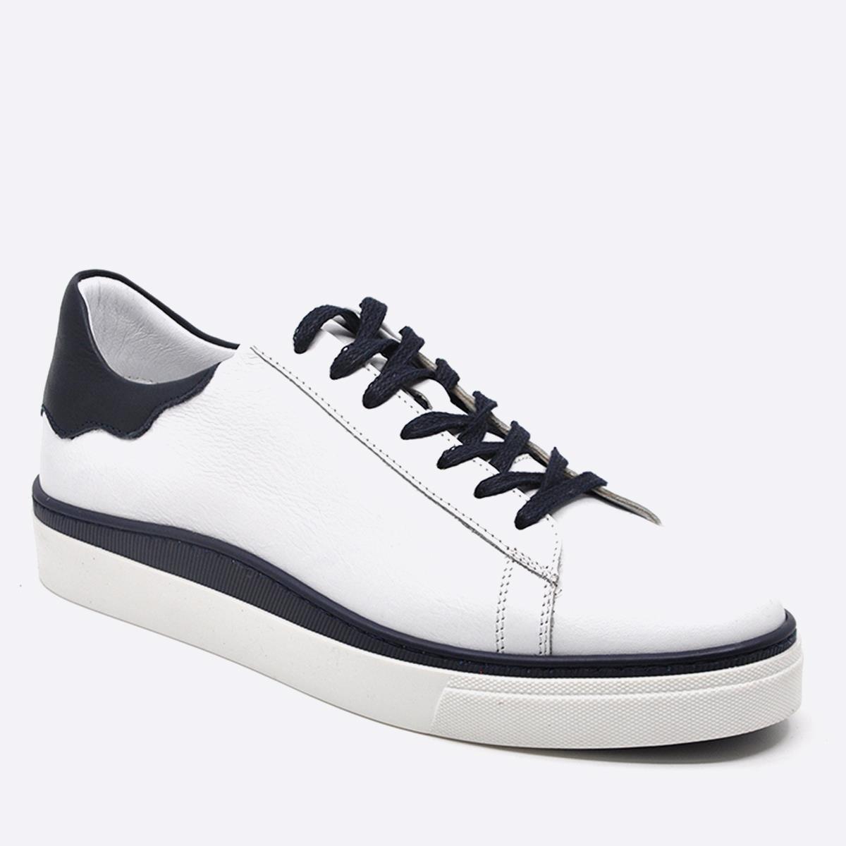 Fosco Hakiki Deri Sneakers Erkek Ayakkabı Beyaz 9842