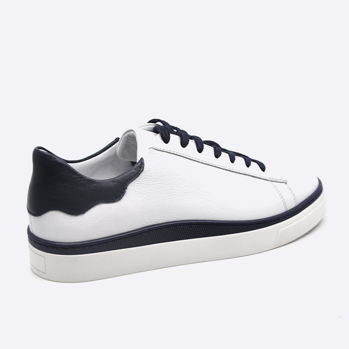 Fosco Hakiki Deri Sneakers Erkek Ayakkabı Beyaz 9842