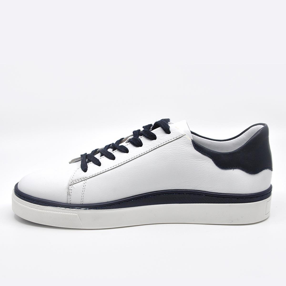 Fosco Hakiki Deri Sneakers Erkek Ayakkabı Beyaz 9842