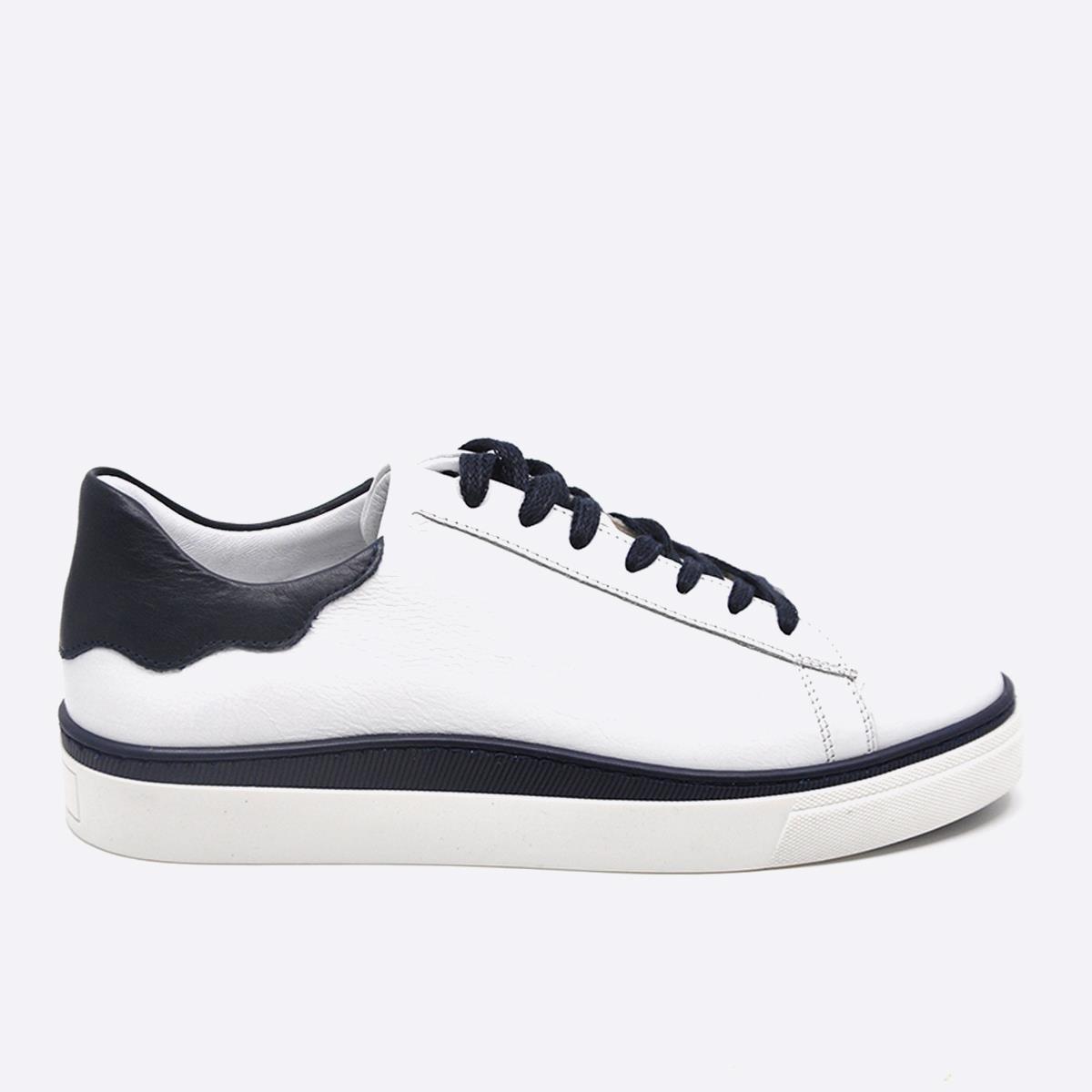 Fosco Hakiki Deri Sneakers Erkek Ayakkabı Beyaz 9842