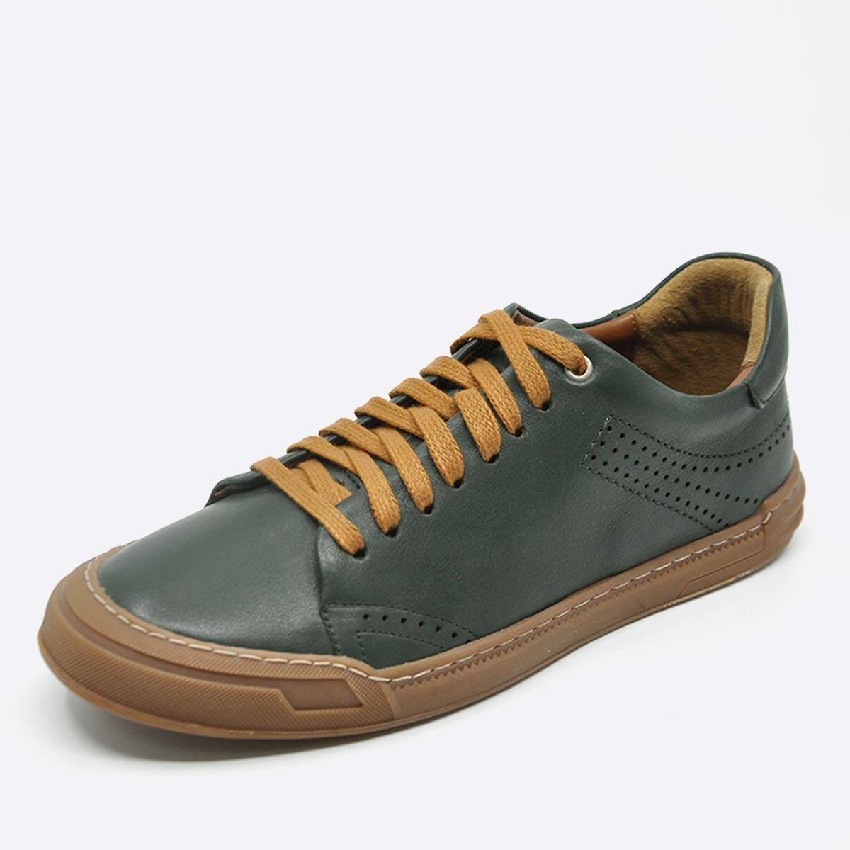 Fosco Hakiki Deri Sneakers Erkek Ayakkabı Yeşil 9867