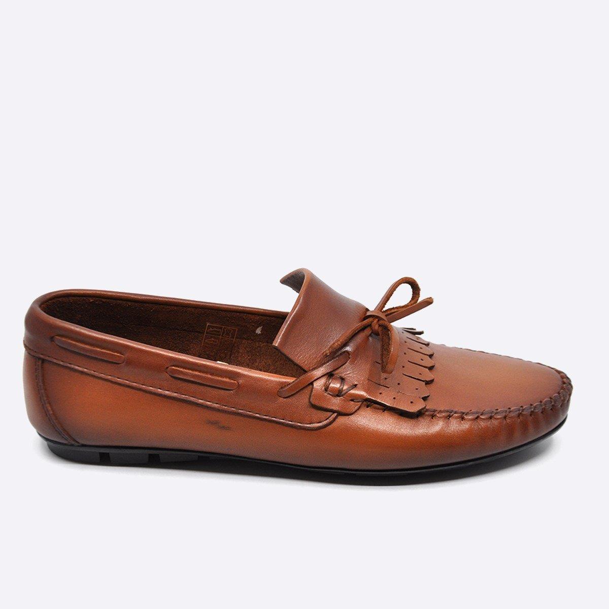 Fosco Hakiki Deri Taba Loafer Günlük Erkek Ayakkabı 9860 103