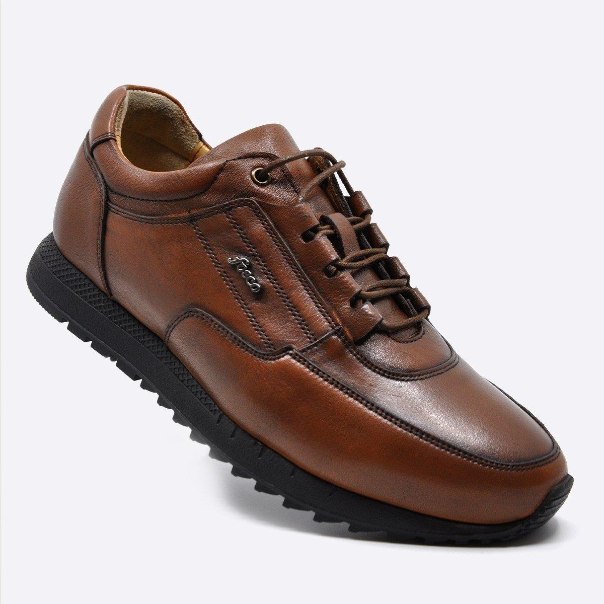 Fosco Hakiki Deri Taba Sneaker Erkek Ayakkabı 2773 686
