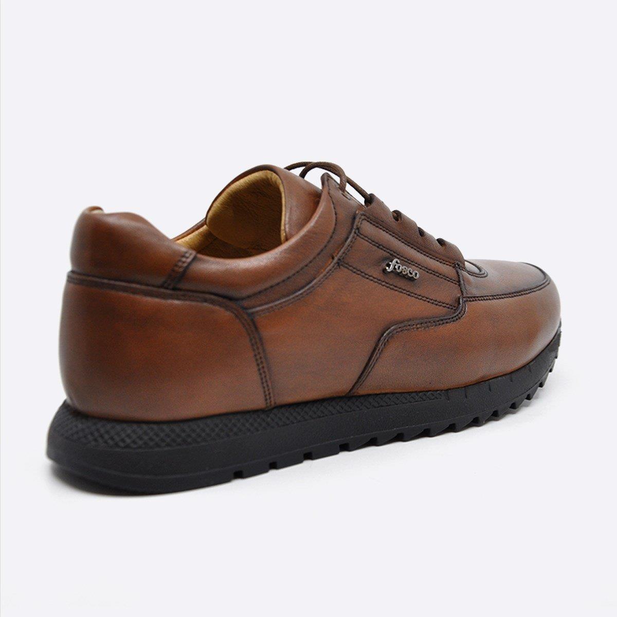 Fosco Hakiki Deri Taba Sneaker Erkek Ayakkabı 2773 686