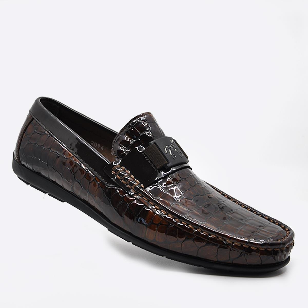 Fosco Kahve Hakiki Deri Erkek Loafer - Rok Ayakkabı 2094 586 851