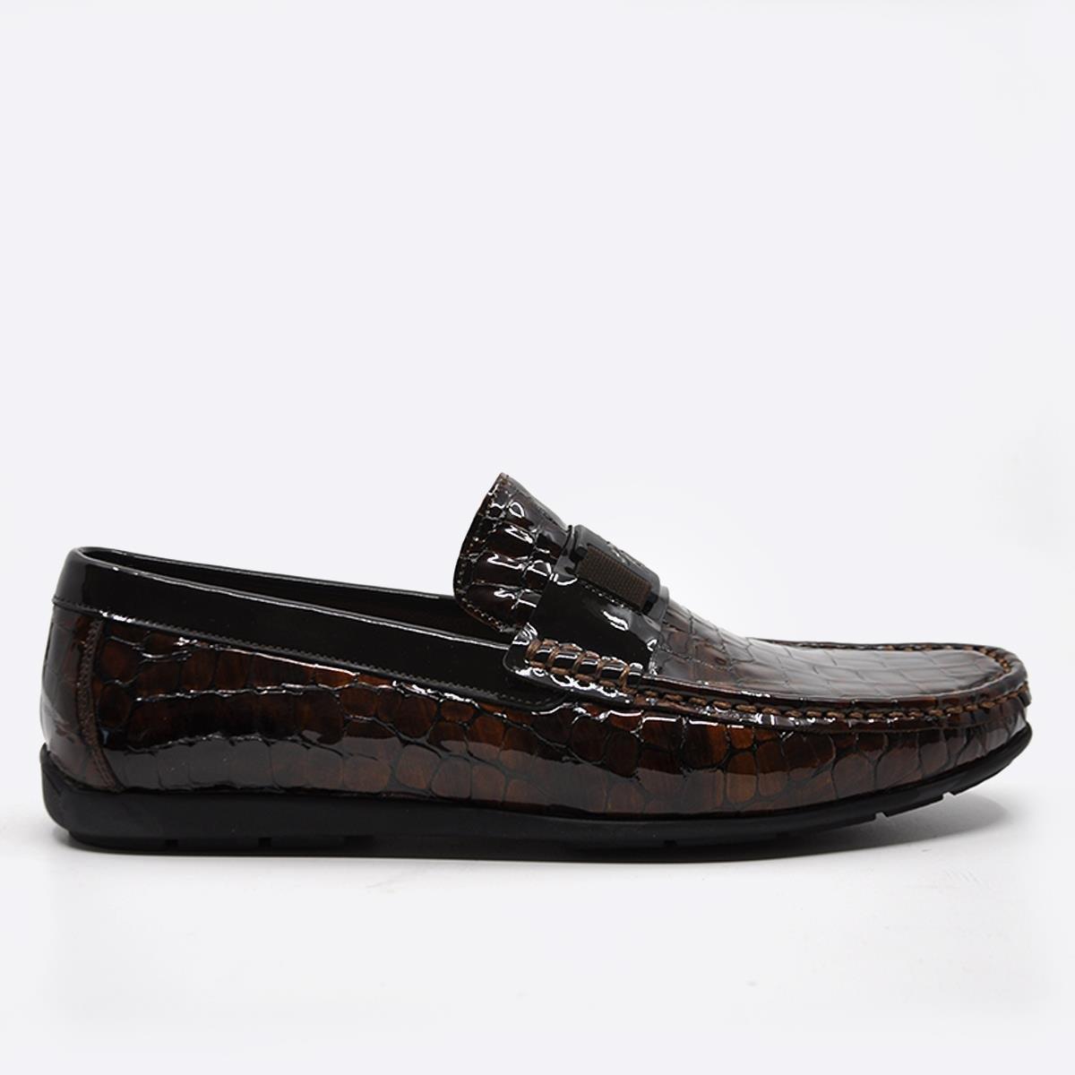 Fosco Kahve Hakiki Deri Erkek Loafer - Rok Ayakkabı 2094 586 851