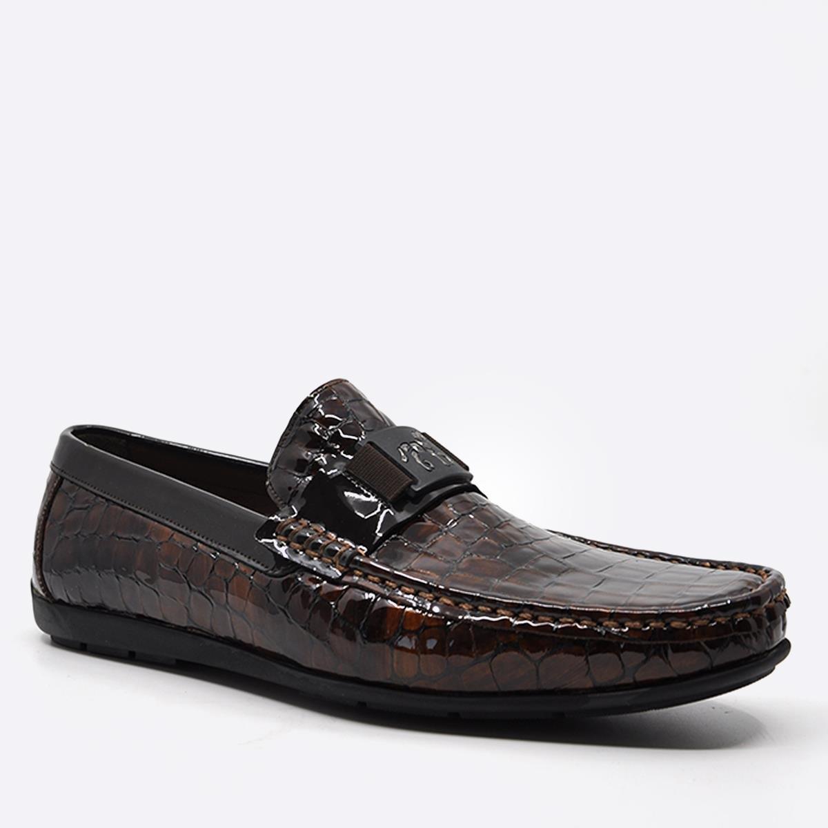 Fosco Kahve Hakiki Deri Erkek Loafer - Rok Ayakkabı 2094 586 851