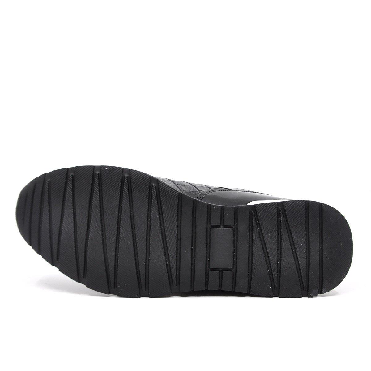 Fosco Rugan Deri Siyah Erkek Sneaker Ayakkabı 2515 430 888