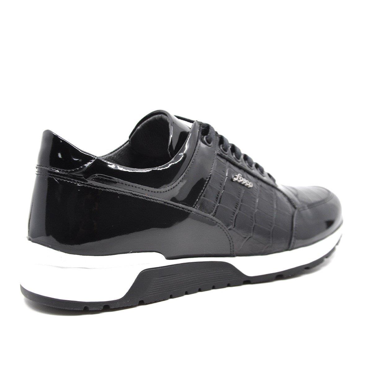 Fosco Rugan Deri Siyah Erkek Sneaker Ayakkabı 2515 430 888