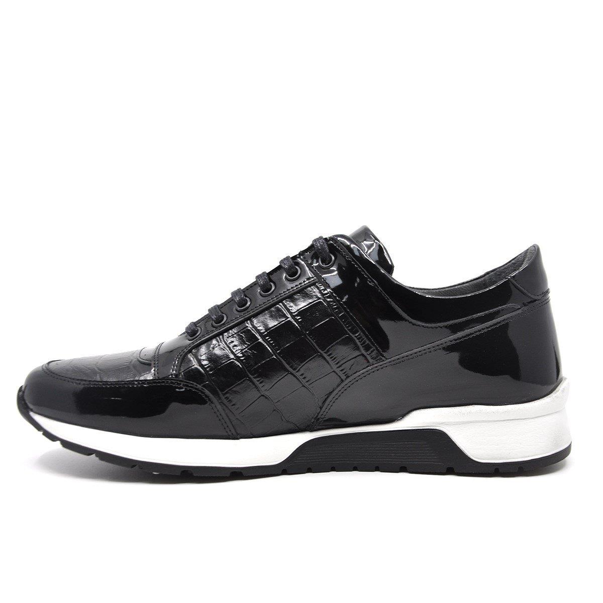 Fosco Rugan Deri Siyah Erkek Sneaker Ayakkabı 2515 430 888
