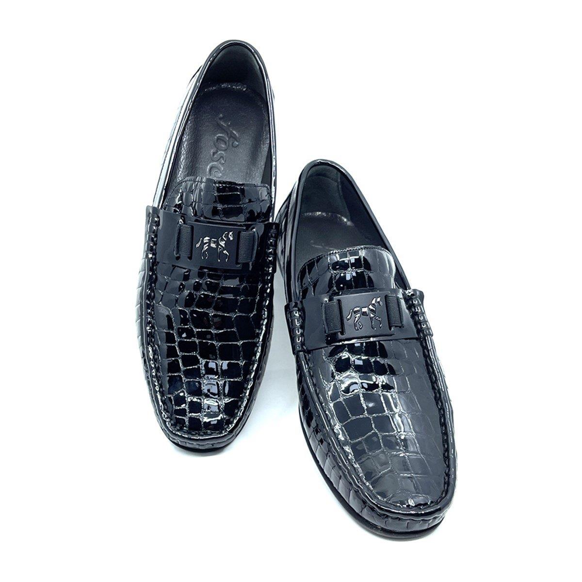 Fosco Siyah Hakiki Deri Erkek Loafer - Rok Ayakkabı 2094 589 430