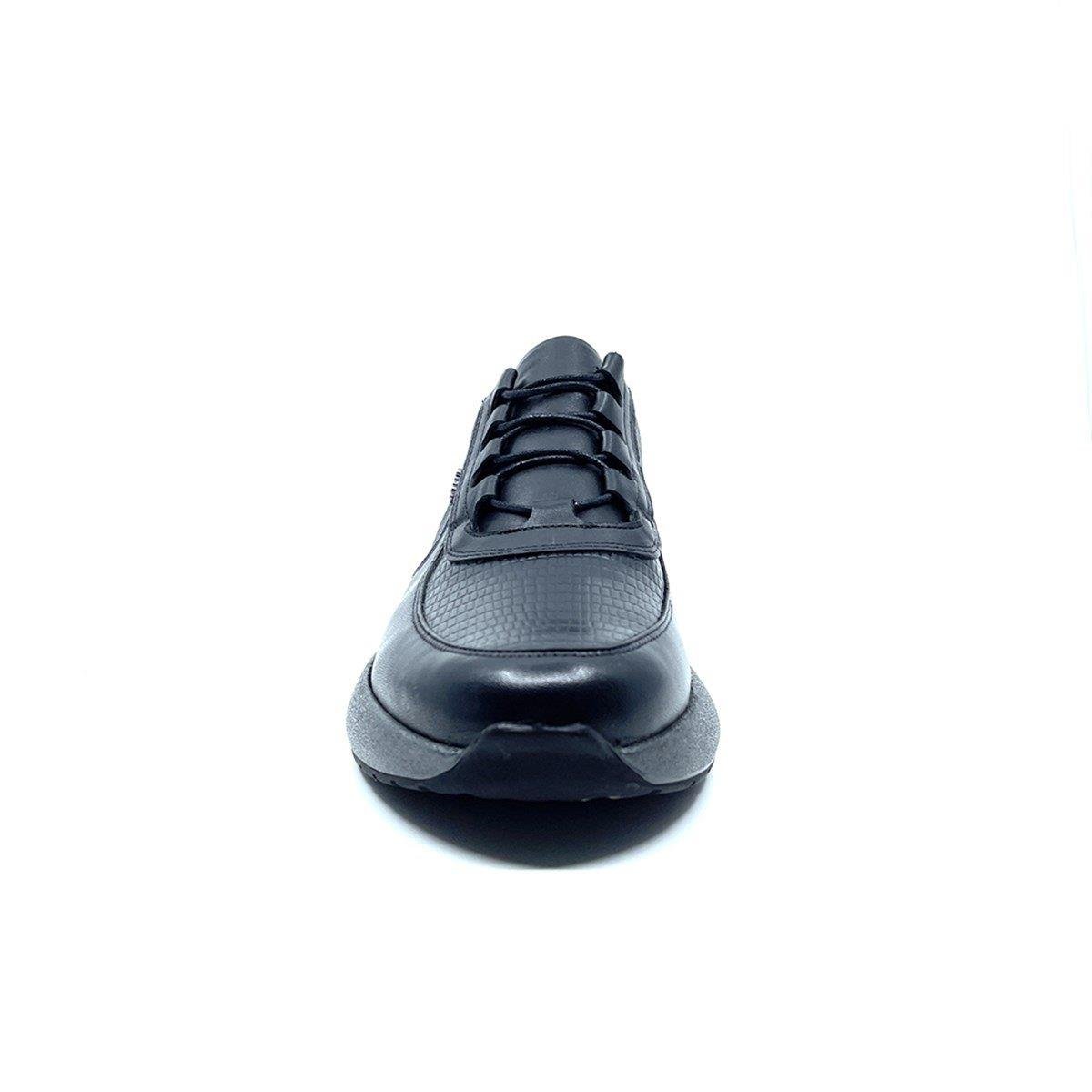 Fosco Siyah Hakiki Deri Erkek Sneaker Spor Ayakkabı 2553 306 738